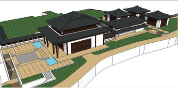 精品中式風(fēng)格會所別墅建筑SU模型設(shè)計(jì)圖下載 圖片1.14MB 建筑模型庫 SU模型