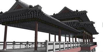 精品中式仿古建筑中式風(fēng)雨橋su模型設(shè)計(jì)圖下載 圖片0.69mb 建筑模型庫 su模型