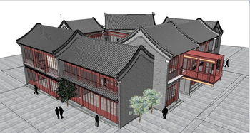 古建商業(yè)樓建筑su模型