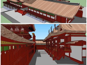 中式風(fēng)格仿古建筑民居su模型素材設(shè)計(jì)模型下載