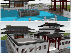 中式傳統(tǒng)風(fēng)格仿古建筑博物館su模型素材設(shè)計 建筑模型模型大全 16710627