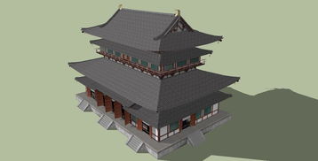 精品中式古建筑鼓樓建筑仿古建筑su模型設(shè)計素材 建筑模型模型大全 18796339