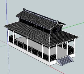 仿古建筑sketchup模型免費下載 古建筑