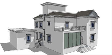 精品中式風格仿古建筑別墅建筑su模型設計素材 建筑模型模型大全 18796366
