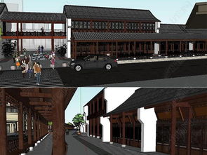 仿古建精致長(zhǎng)廊景觀su模型設(shè)計(jì)素材 城市規(guī)劃模型大全 17724341