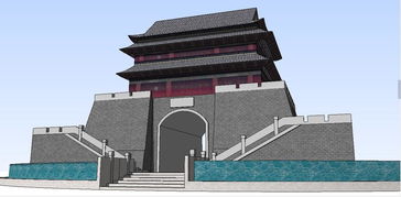 精品中式仿古風(fēng)格古建筑鼓樓城門建筑su模型設(shè)計圖下載 圖片1.09mb 建筑模型庫 su模型