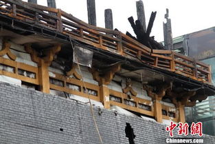 西安大明宮遺址仿古建筑模型 棲鳳閣 起火被毀壞