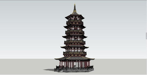 新中式特色風(fēng)格仿古建筑古塔su模型素材平面設(shè)計(jì)圖下載 圖片1.66mb 建筑模型大全 su模型庫