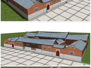 新中式古典風(fēng)格仿古建筑別墅su模型素材設(shè)計(jì) 建筑模型模型大全 16711667