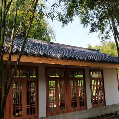 【湖南湘西度假村混凝層屋面用高分子復(fù)合材質(zhì)仿古小青瓦