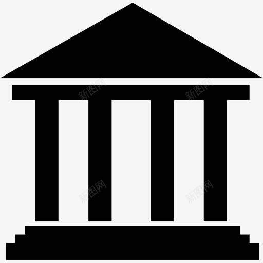 典雅的仿古建筑的形狀與柱圖標(biāo) 頁面網(wǎng)頁 平面電商 創(chuàng)意素材 古色古香素材